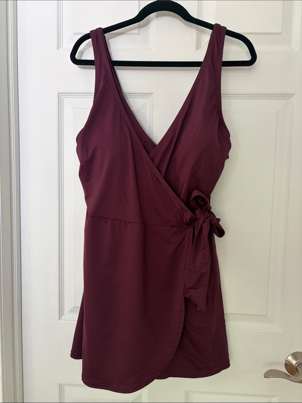 Lands' End Women's Side Tie Mini Swim Dress Swimsuit - Picture 2 of 4